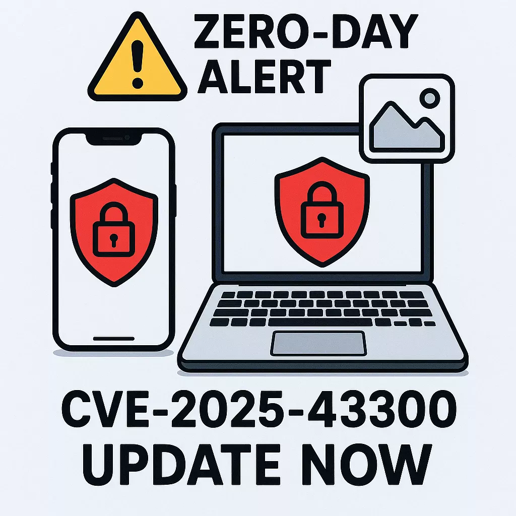 Mise à jour urgente Apple: corrigez CVE-2025-43300